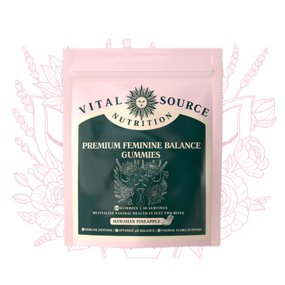 VITAL SOURCE NUTRITION® Premium Feminine Balance Gummies • Elimina olores, previene infecciones y restaura el pH de tu zona íntima en solo 1 semana